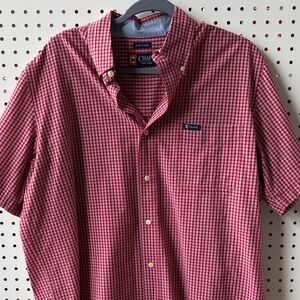 Chaps Men's Red Plaid Button Down Shirt